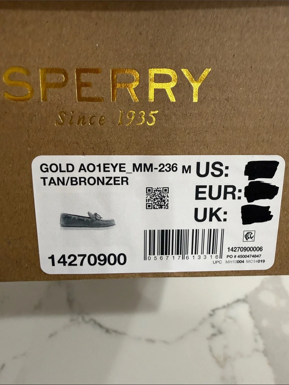 Sperry gold cup
